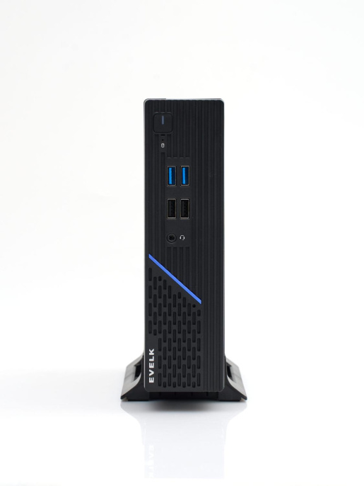 Корпус EVELK с блоком питания 120Вт/ Case Foxline EV-109-AD120 mITX, w/ ext.PSU 120W, DC-converter, w/2хUSB2.0+2хUSB3.0, 1x40mmFan, black, VESA, w/pwr cord, logo EVELK FL-109-AD120-DC-EVLK