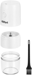 Кофемолка Kitfort КТ-7610 25Вт сист.помол.:жернова вместим.:30гр белый