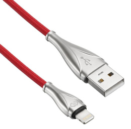 Кабель Digma Lightning m - USB m , 1.2м, 2A, красный [light-1.2m-red]