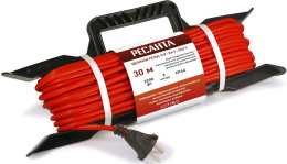 Удлинитель силовой Ресанта СУ-2х1-30/1 IP44 61/118/3 2x1.0кв.мм 4розет. 40м ПВС катушка серый