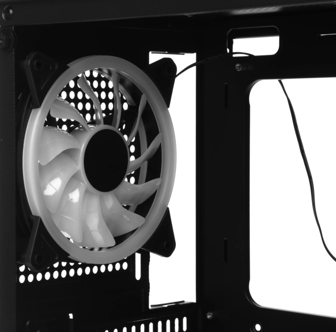 Корпус mATX Aerocool Trinity Mini-G-BK v2, Mini-Tower, без БП, черный [accs-pv32033.11]