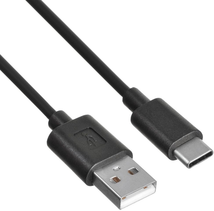 Кабель Buro USB Type-C m - USB m , 1м, 3A, черный [bu-usb-ac-1m]