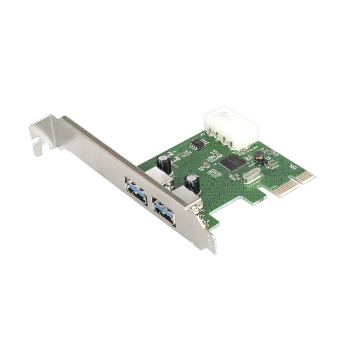Контроллер ExeGate EXE-319 PCI-E x1 v2.0, 2*USB3.0 ext., разъем доп.питания, ASMedia Chipset ASM1042 EX283718RUS