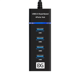 USB-Хаб (концентратор) 4-в-1 ExeGate DUB-331T (кабель-адаптер USB3.0 --> 3xUSB2.0, 1xUSB3.0, Plug&Play, черный) EX299788RUS
