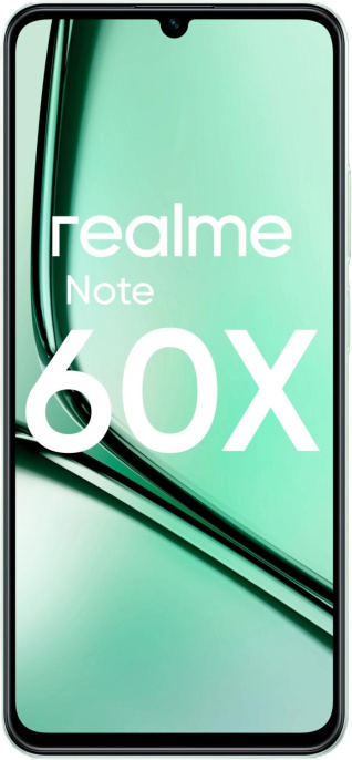 Смартфон realme Note 60x RMX3938 3+64 Зеленый 6.74" HD+ LCD/90Hz/Unisoc T7225/And14/8+0.08MP/5MP/5000mAh