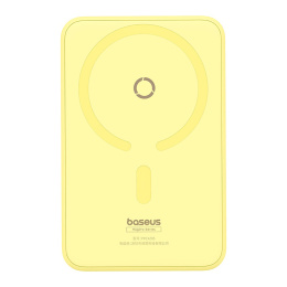 Портативное зарядное устройство Baseus P10064101Y23-00 MagPro Magnetic Bracket Wireless Fast-Charging 5000mAh 20W Lemon Yellow; с кабелем Type-C to Type-C 30cm White