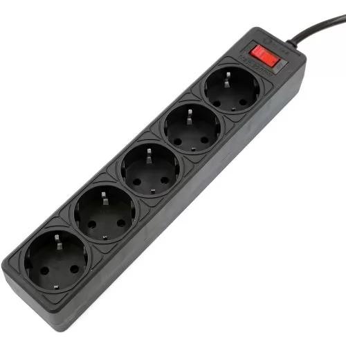 Сетевой фильтр 5bites GARDA SP5B-518 5S / 3*0.75MM2 / 1.8M / BLACK OEM