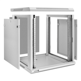 Шкаф телекоммуникационный 19" настенный 12U ExeGate EC-WM-12U.600.M.GREY 19”, 12U, 600x600x635mm ШхГхВ , передняя дверь металл, съемные боковые панели, пыле- и влагозащита IP23, светло-серый RAL 7035 EX298616RUS