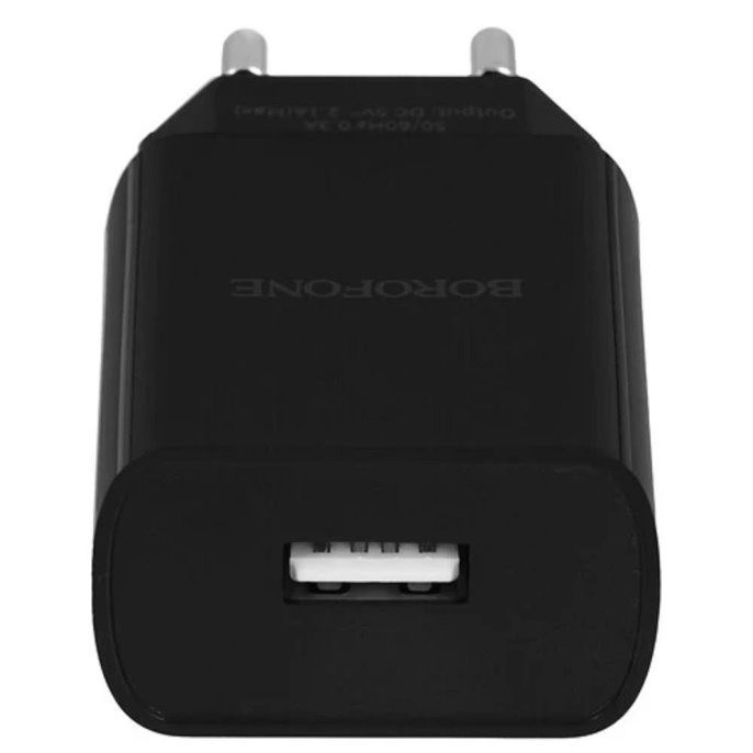 BOROFONE BA20A/ Сетевое ЗУ + Кабель Type-C 1m/ 1 USB/ Выход: 10.5W/ Black