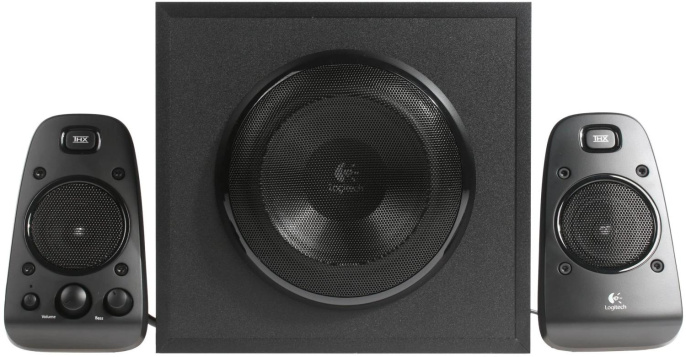 Колонки Logitech Z623,  2.1,  черный [980-000403]