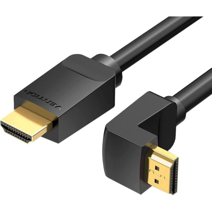 Кабель Vention HDMI High speed v2.0 with Ethernet 19M/19M угол 270 - 2м (AAQBH)
