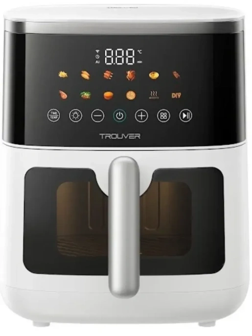 Аэрофритюрница Trouver Air Fryer FD10 Pro Max White емкость корзины: 6 л, номинальная мощность: 2000 Вт, диапазон температур: 40С-230С, режимы приготовления: 12, внутренний материал: металл
