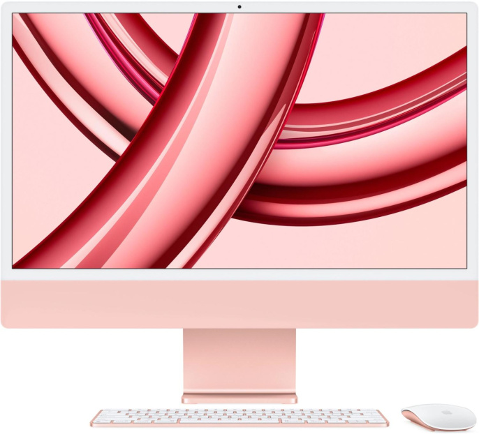 Моноблок Apple iMac A2873 24" 4.5K M3 8 core (4) 8Gb SSD512Gb 10 core GPU macOS WiFi BT 143W клавиатура мышь Cam розовый 4480x2520