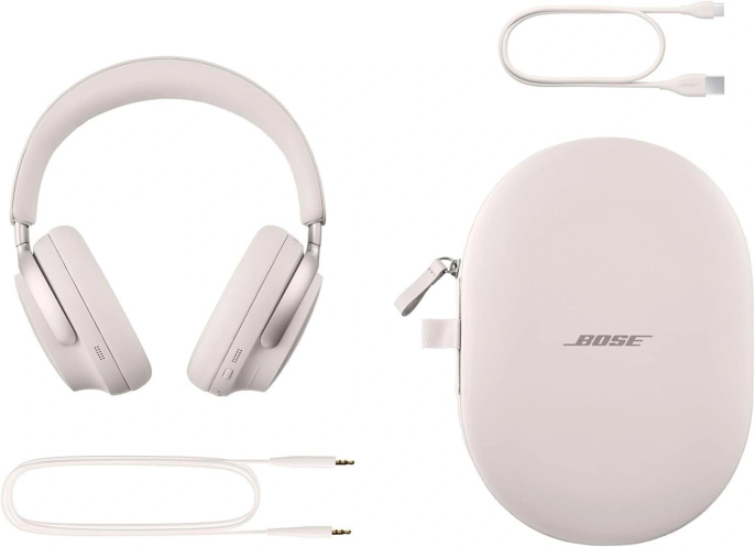 Гарнитура накладные Bose QuietComfort Ultra 1.2м белый беспроводные bluetooth оголовье 880066-0200