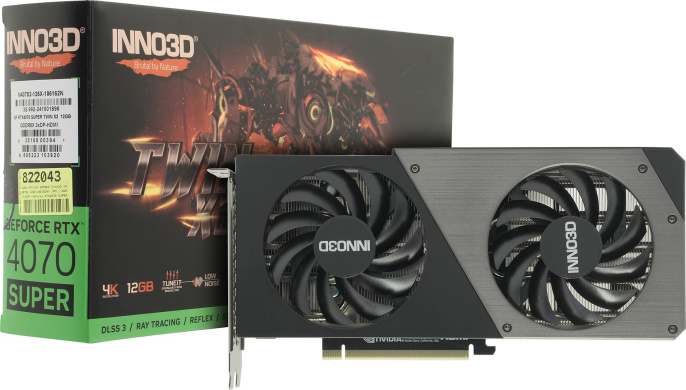 Видеокарта Inno3D N407S2-126X-186162N GeForce® RTX 4070 SUPER 12 Гб GDDR6X