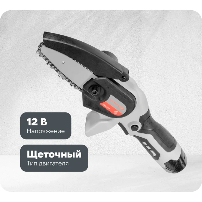 Аккумуляторная пила цепная Интерскол ПЦА-4/12 АПИ-Т Li-ion, картон, 2 аккум., 2,0 Ач, ЗУ 811.2.2.70