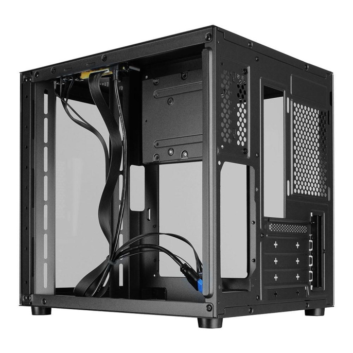 Ginzzu V100 закаленное стекло 1*USB 3.0,1*USB 2.0, AU mATX