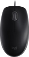 Мышь проводная Logitech M110 Silent, оптическая, USB, 1000dpi, черный и серый [910-005502]