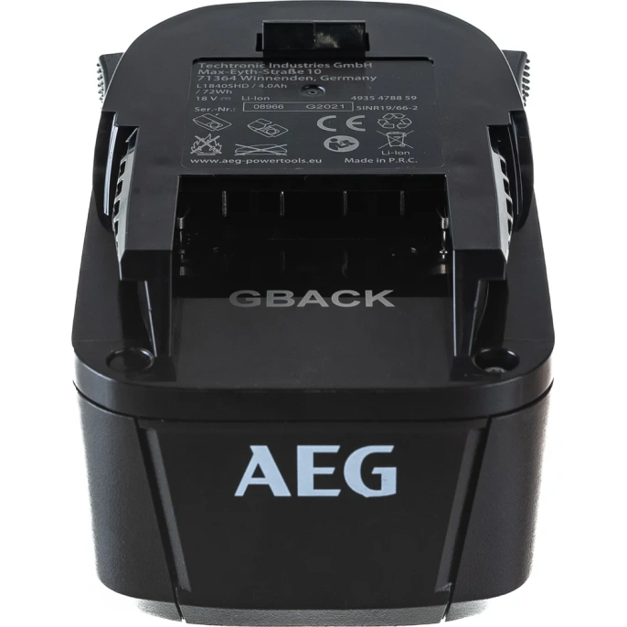 Аккумулятор L1840SHD (18 В; 4 Ач; Li-Ion) AEG 4935478859