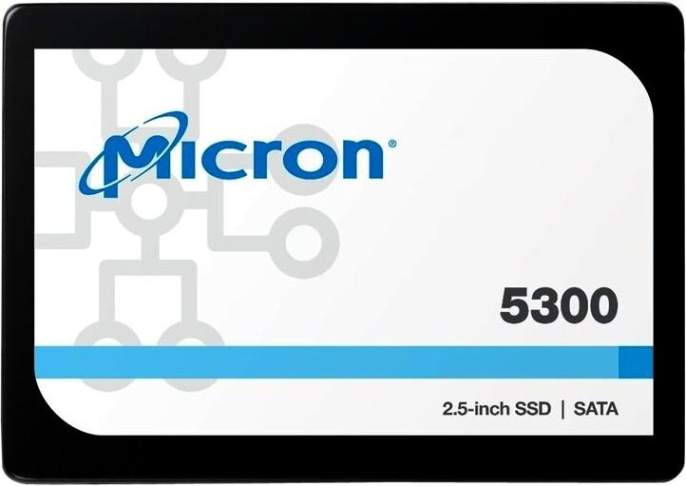 CRUCIAL Твердотельный накопитель Micron 5300PRO 480GB SATA 2.5" 3D TLC R540/W410MB/s MTTF 3М 85000/36000 IOPS 1324TBW SSD Enterprise Solid State Drive, 1 year, OEM MTFDDAK480TDS-1AW1ZABYY