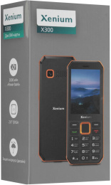 Сотовый телефон XENIUM X300, черный/оранжевый