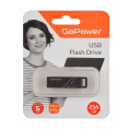 Флеш-накопитель GoPower TITAN 256GB USB3.0 металл черный графит 1/50/1000