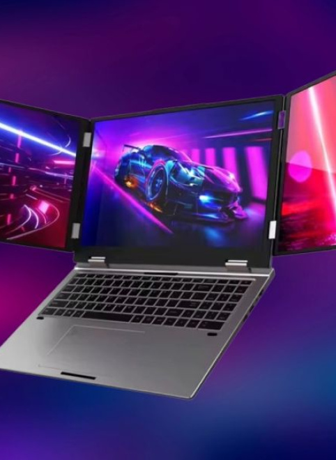 В Китае выпустили ноутбук с тремя дисплеями и чипом Core i7