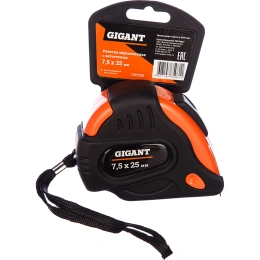 Обрезиненная рулетка с автостопом, 7.5x25мм Gigant GW7525