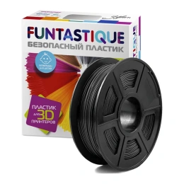 Пластик в катушке FUNTASTIQUE petg, 1.75 мм, 1 кг, черный PETG-1KG-BK