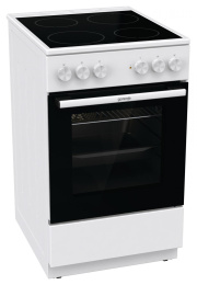 Электрическая плита Gorenje GEC5A41WG, стеклокерамика, белый/черный