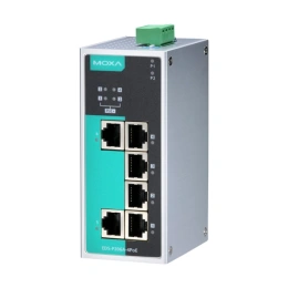 Промышленный неуправляемый коммутатор MOXA EDS-P206A-4PoE-T, 2 порта 10/100BaseT X , 4 порта PoE 10/100BaseT X , IP30, от -40 до 75°C, DIN-Rail