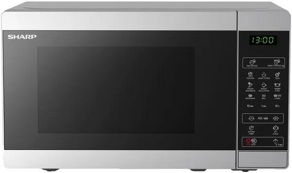Микроволновая печь Sharp 20 л, 800 Вт, переключатели - сенсор, гриль, дисплей, 44 см x 25.8 см x 32.4 см,серебристый металлик R6800RSL