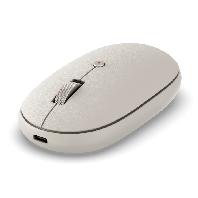 Мышка компьютерная Satechi OntheGo Bluetooth Mouse with USB-C Rechargeable Battery. Цвет: песочный (ST-MOTGW)