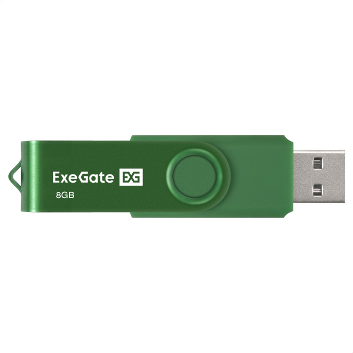 USB-флеш накопитель ExeGate Jet 8GB зеленый USB2.0, 480Mbps, пластик/металл EX302036RUS