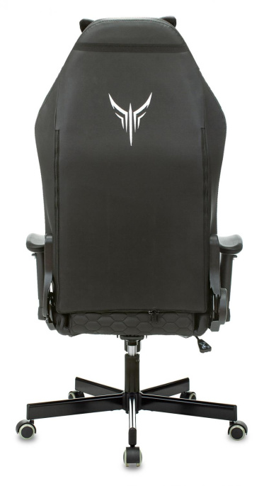 Кресло игровое Knight Neon черный соты экокожа с подголов. крестов. металл (KNIGHT NEON CARBON)