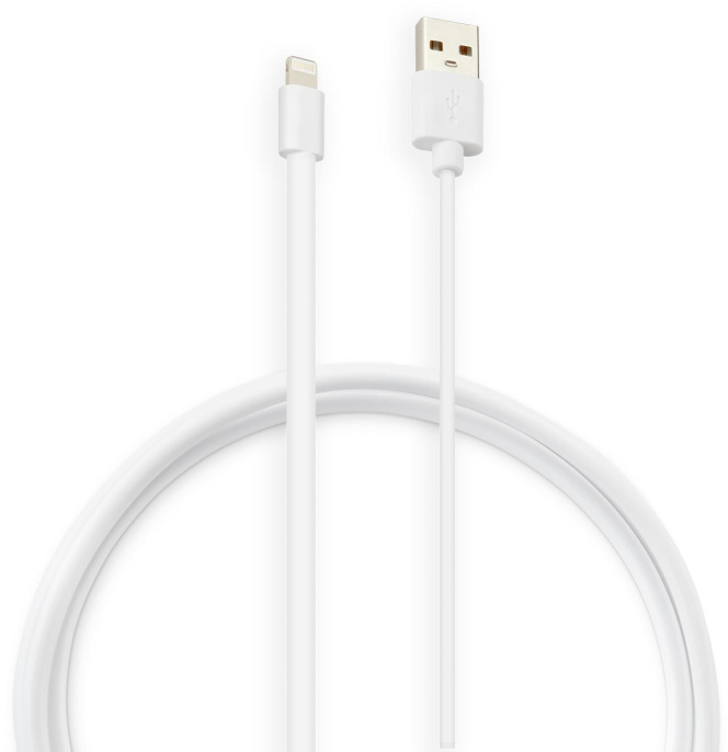 Кабель Buro Lightning m - USB m , 0.8м, белый [bhp lightning 0.8]