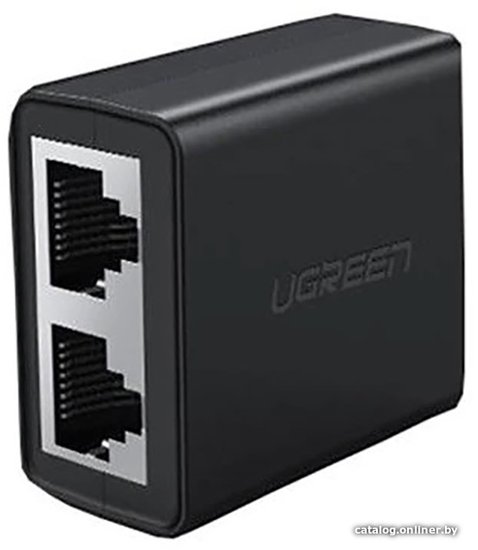 Удлинитель/разветвитель UGREEN CM210 50923 RJ 45 1 to 2 Ethernet Converter 2 шт. Цвет: черный (50923_)