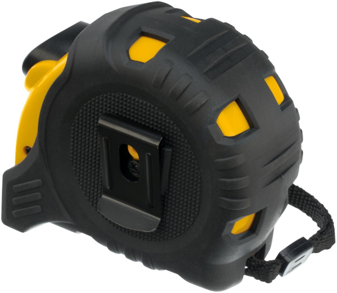 Рулетка строительная Denzel 31552 дл.полотна 5м изм.шкала в см зацеп простой черный/желтый