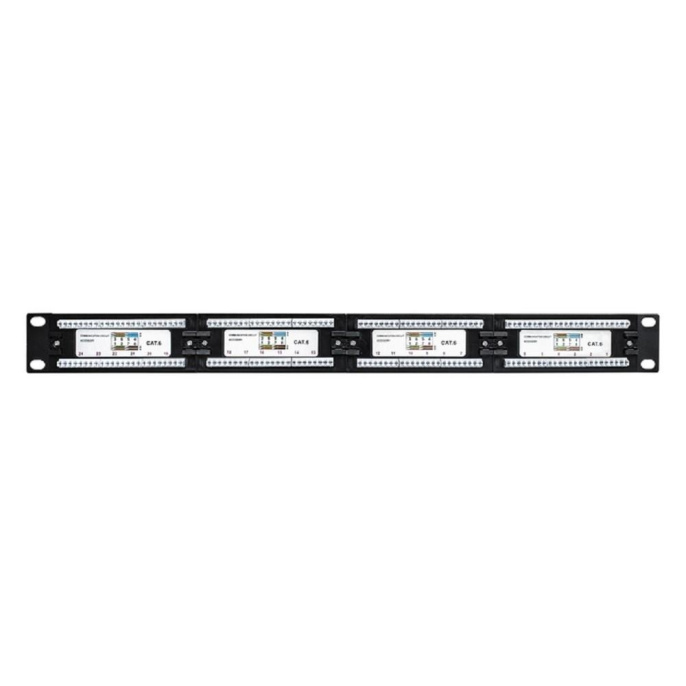 Патч-панель ExeGate EPP3-19-24-8P8C-C6-110D 19", UTP, 24 port, cat.6, KRONE&110 dual IDC , 1U, RoHS, Black, RTL EX281080RUS