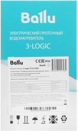 Водонагреватель Ballu 3-logic TS 5.5кВт электрический настенный/белый 29225973