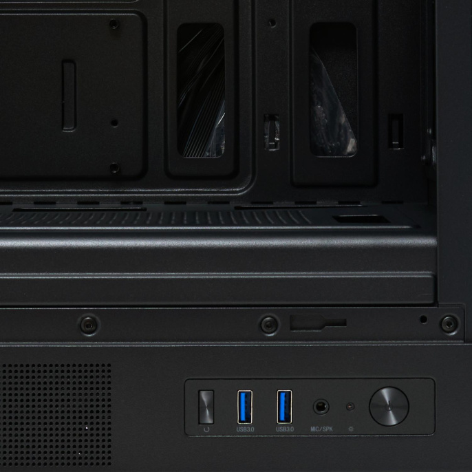 Корпус без блока питания/ Case HSPD M310, Mesh Mini-tower, Black, TG, 0.4 SPCC, 3x120mm ARGB Orbis F1 mATX, mITX 180/280/160mm 1x2.5", 1x3.5", 4xPCI 2xUSB-A 3.0 452x277x418mm (M310-TGBK-ARGB)