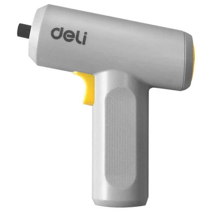 Отвертка аккумуляторная Deli DL-DP04-E3B1 3,6В, 1,5А*ч, 5Нм, 250 об/мин, набор бит 10 шт + удлинитель, Type-C, картон