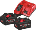 Энергокомплект Milwaukee M18FORGENRG-802 4933498612 для Li-Ion аккумуляторов М18, 18 В, 2 аккумуляторных батареи M18 FB8, зарядное устройство M12-18 FC, коробка или сумка не входят в комплект