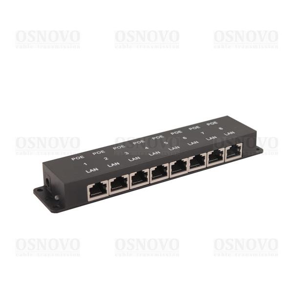 Удлинитель PoE OSNOVO Midspan-8/P 10/100BASE-T 30Вт