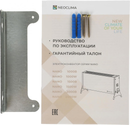 Конвектор Neoclima Nano, 2000Вт, с терморегулятором, черный [ut-00000439]