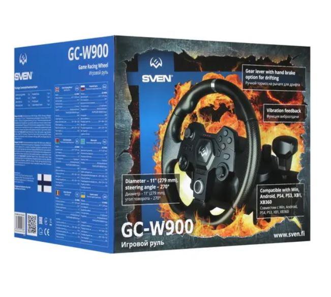 Руль Sven GC-W900 22кноп. с педалями черный