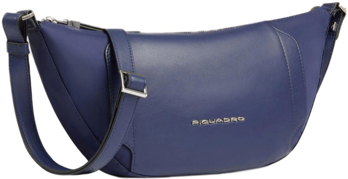 Сумка женская Piquadro Lyra CA6950W92T/BLU темно-синяя нейлон/натур.кожа