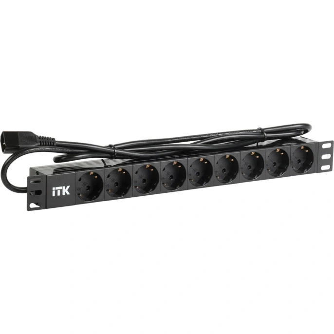 Блок розеток ITK 9 мест PDU шнур 2м, вилка IEC 320 PH22-9D2-P