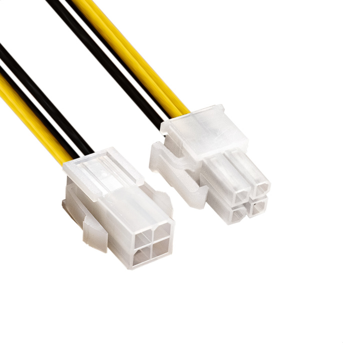 Удлинитель кабеля питания материнской платы +12V ExeGate EX-EXT-4M4F-0.2 (4pin EPS12V M/4pin EPS12V F, 0,2м) EX294789RUS