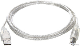 Кабель USB2.0 A-- B 1.5м Telecom прозрачная изоляция TUS6995-1.5M